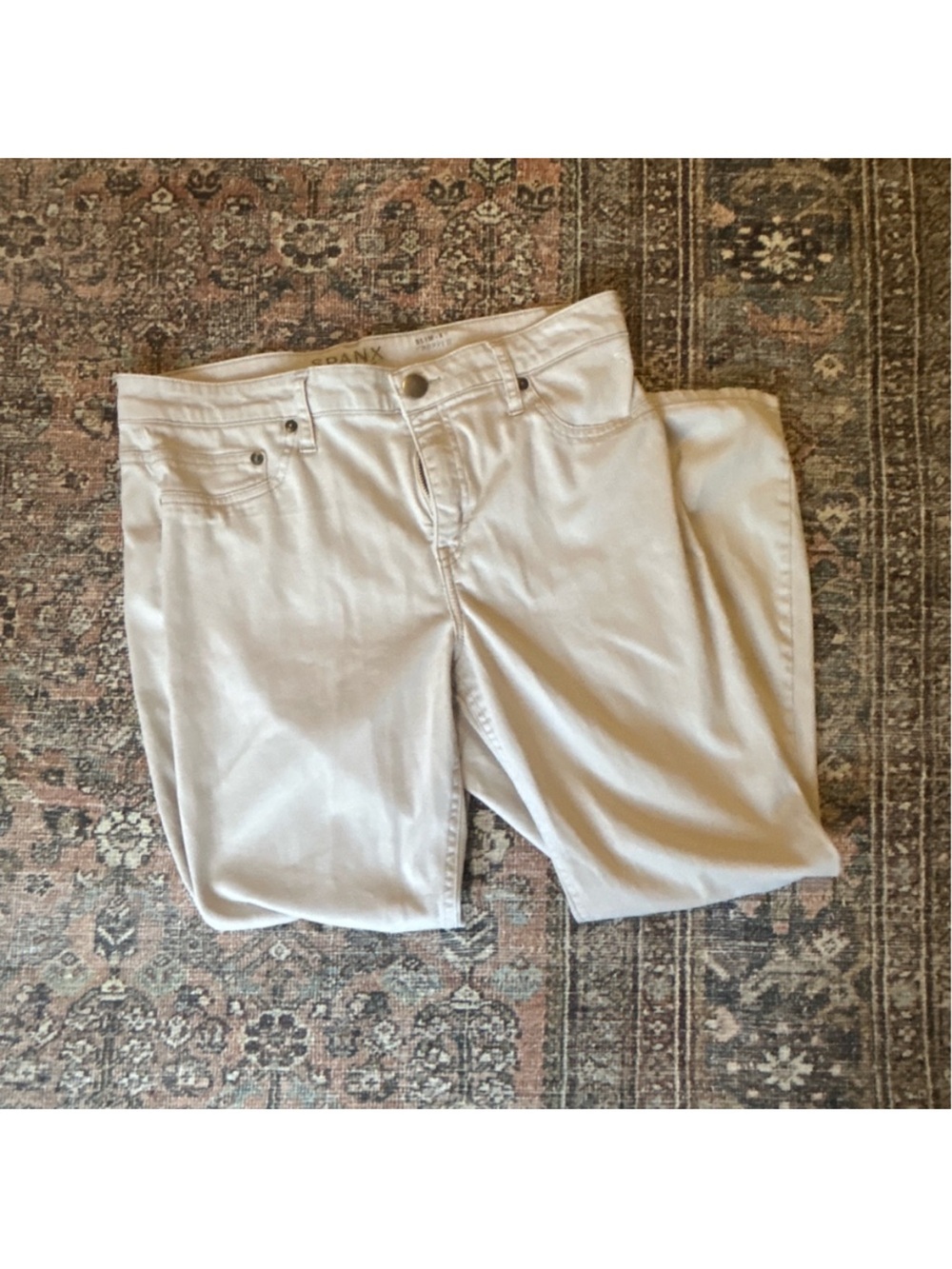 Spanx Slim-X Cropped Pants Women’s Size 12 Tan Pull-On